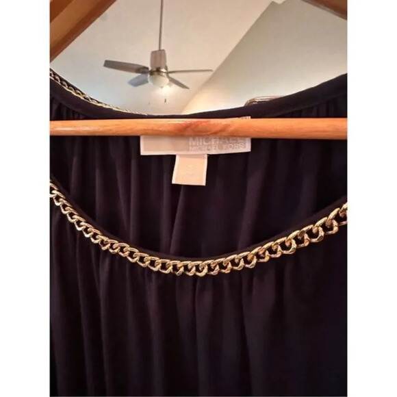 Michael Kors Dolman Cold Shoulder Top Size Small Chain Link - Picture 2 of 3